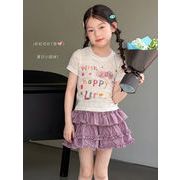 キッズ 女の子 半袖Tシャツ 夏 カジュアル
