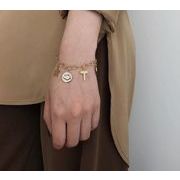 韓国のファッション  フランスのレトロなエメラルドフラワーブレスレット  レディース