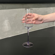 最終プライス クリスタル調シャンパングラス 単品 紫調グラデーション 200ml