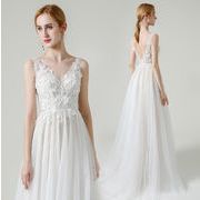 結婚式・司会者用ワンピース・花嫁ウェディングドレス・パーティードレス・披露宴/写真撮影  ロングドレス