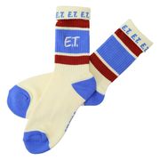 【靴下】E.T. カラフルラインソックス ロゴ ホワイト