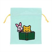 【巾着袋】くまのプーさん サガラ刺繍巾着 Artist series art by TAROUT プー＆ピグレット