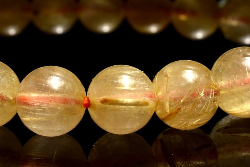 1点物】AA☆黄金きらめく気品 ゴールドルチルクォーツ 8mm