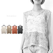 □SALE□ネップメッシュ　Vネック　ベスト(32495)