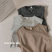 2026夏 韓国風子供服 キッズ服 ベビー服 男女兼用 トップス ベスト 半袖 Tシャツ トップス