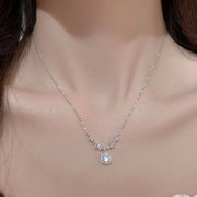 モアサナイト ネックレス アクセサリー レディース シルバー925 ジュエリー キラキラ ギフト