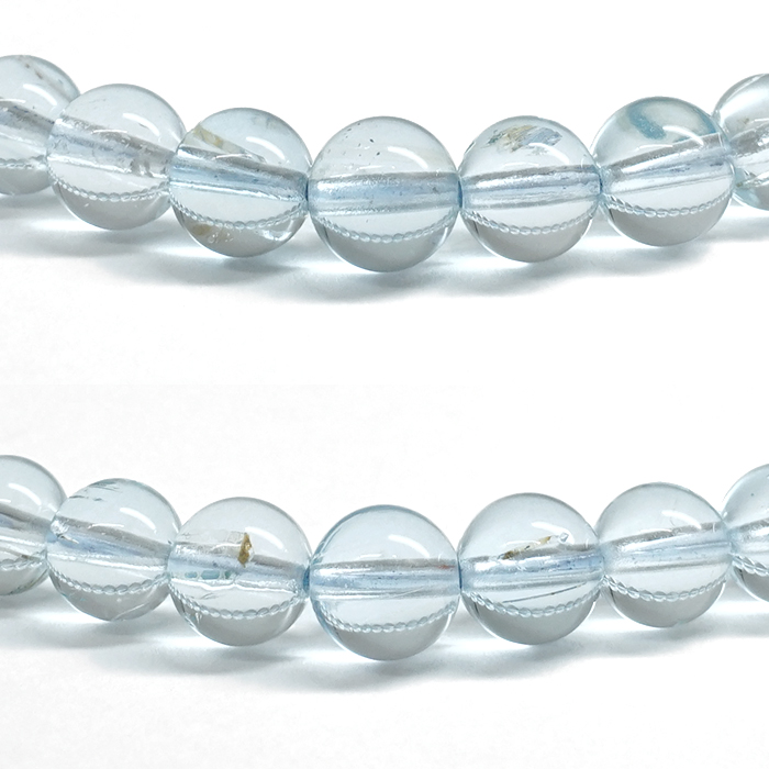 ブルートパーズ ブレスレット 6mm ブラジル産【一点もの】Blue topaz
