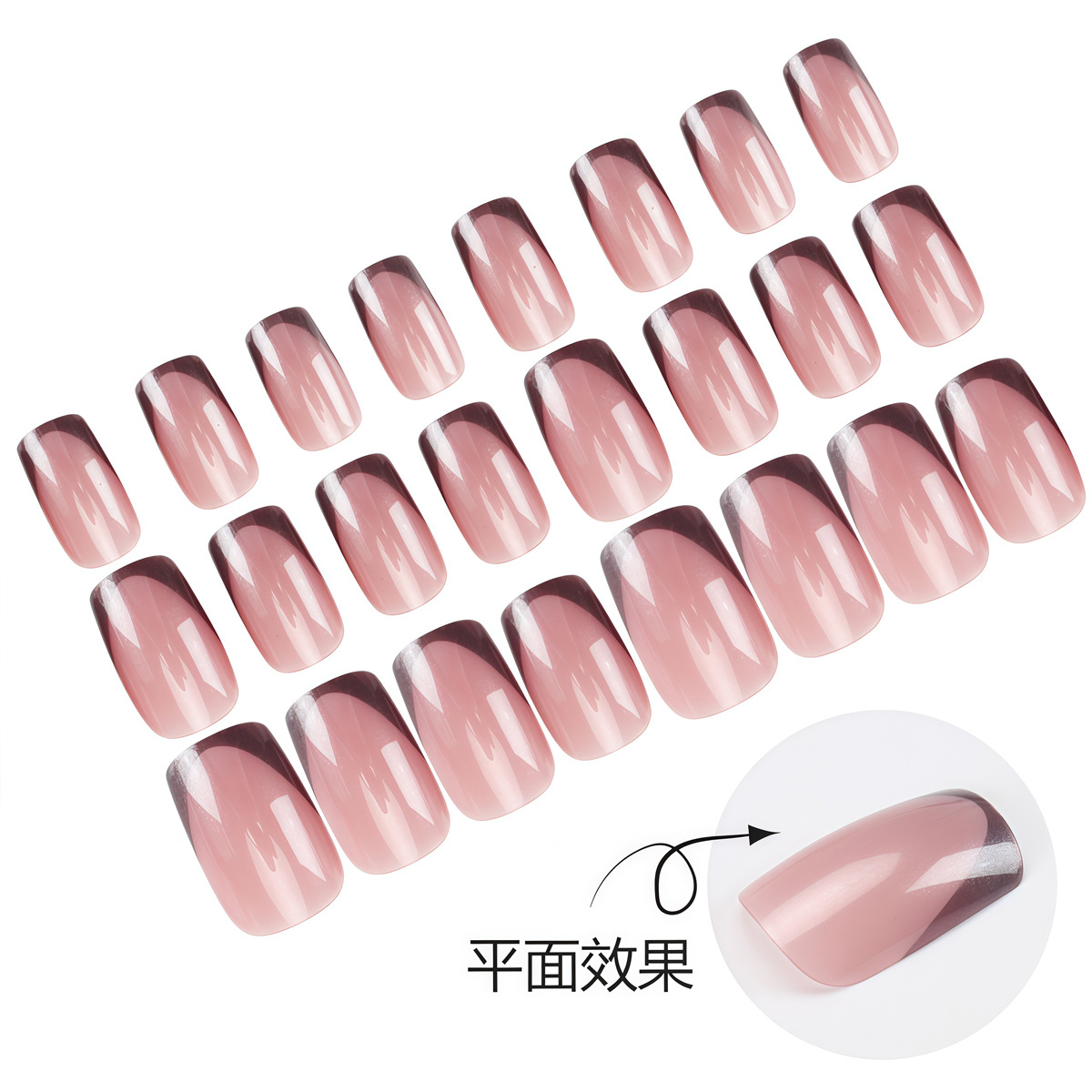 ネイルチップ 24枚入り 粘着グミ ネイルファイル付き つけ爪セット