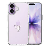 iPhone17 側面ソフト 背面ハード ハイブリッド クリア ケース 猫 ネコ にゃんこ Appleは重い？