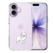 iPhone17 側面ソフト 背面ハード ハイブリッド クリア ケース チワワ