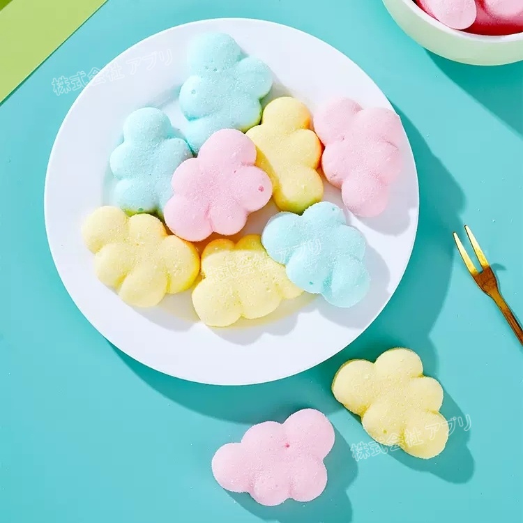 【10個/袋】雲型 マシュマロ くも 綿菓子 ソフトキャンディー 大人気 フワフワ Marshmallow お菓子