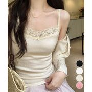 レースキャミソールカップ付きインナー夏服