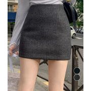 ウールライクミニタイトスカート 美脚脚長