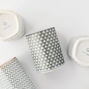 晋山窯ヤマツ 小紋茶器 五角湯呑 鱗紋[美濃焼]