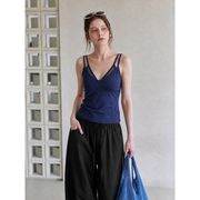 配色切替 Vネックキャミソール