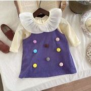 2026新作 キッズ服　トップス　サロペット　ワンピース+シャツ　セットアップ★80-120