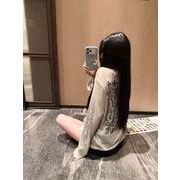 レタープリント Vネックシアー長袖トップス ゆったり レディース