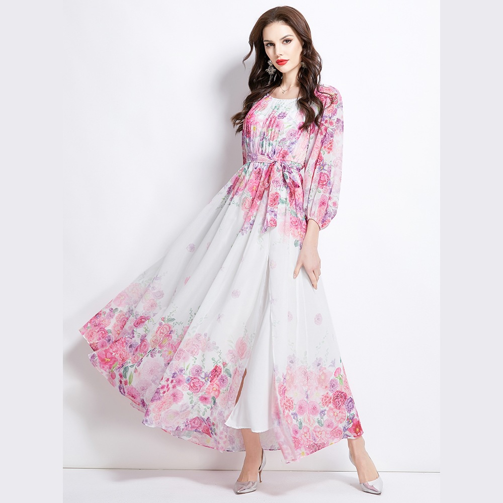 ★パーティー  結婚式 お出かけ デート  シフォンロングワンピース マキシワンピース