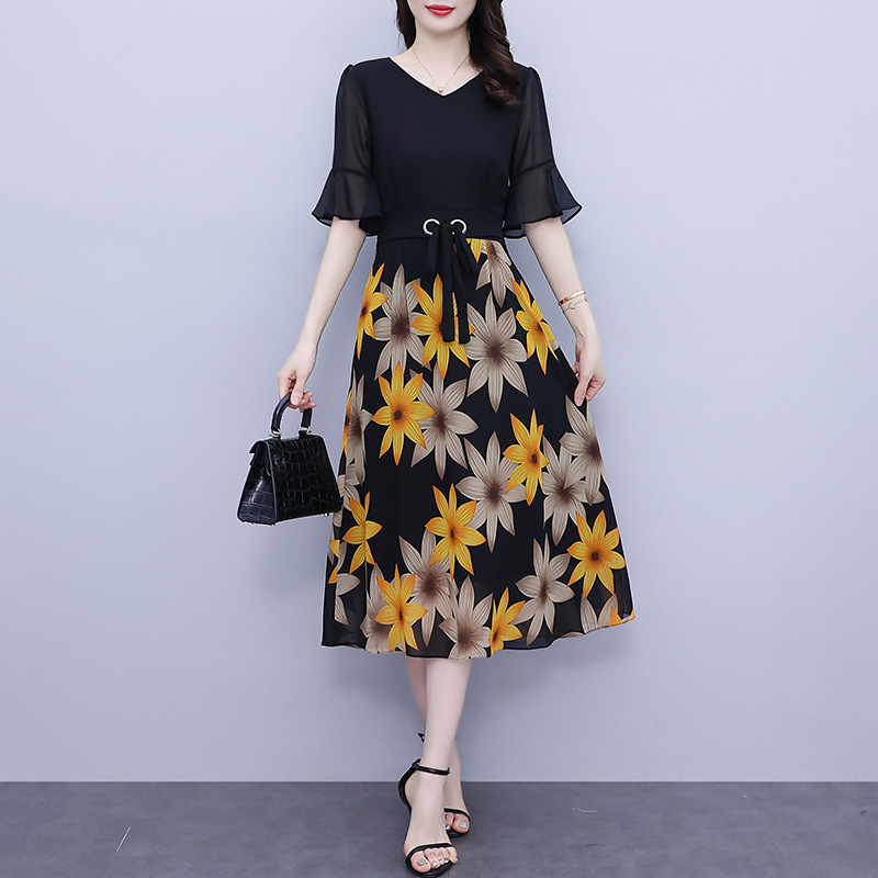 大きい割引 送料無料 L 5l 大きいサイズ 上品感レースvネック スカート可愛い3段フリル シフォンワンピース 大きいサイズ レディース 春夏 結婚式 タイト フォーマル 大人 上品 チュニック One Piece Gekiyasuten Ho Kanematsuusa Com