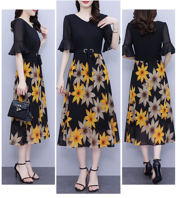 大きい割引 送料無料 L 5l 大きいサイズ 上品感レースvネック スカート可愛い3段フリル シフォンワンピース 大きいサイズ レディース 春夏 結婚式 タイト フォーマル 大人 上品 チュニック One Piece Gekiyasuten Ho Kanematsuusa Com