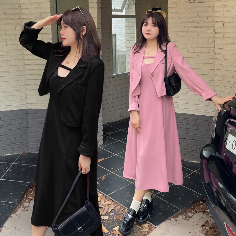 ★2L～6L 大きいサイズ★OL 通勤 通学 オフィス着 ジャケット　キャミワンピース　２set