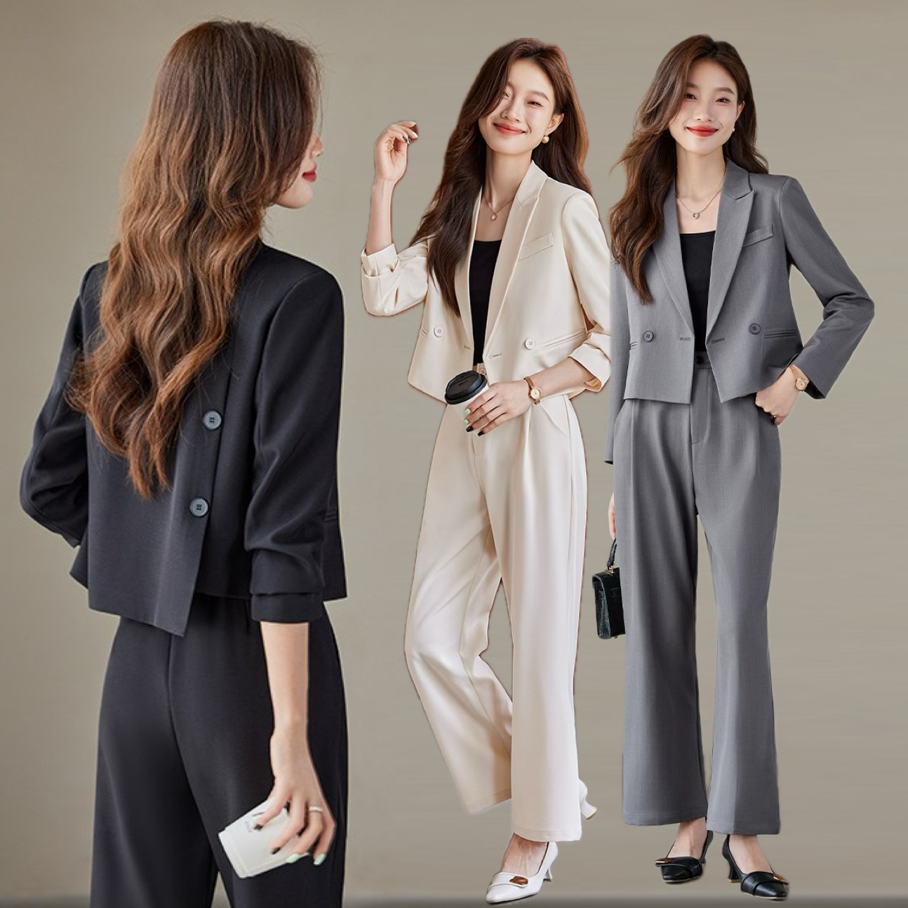 ★上質S～3L★ OL 通勤 オフェス着  オシャレデザイン  スーツセット ジャケットパンツ 2set