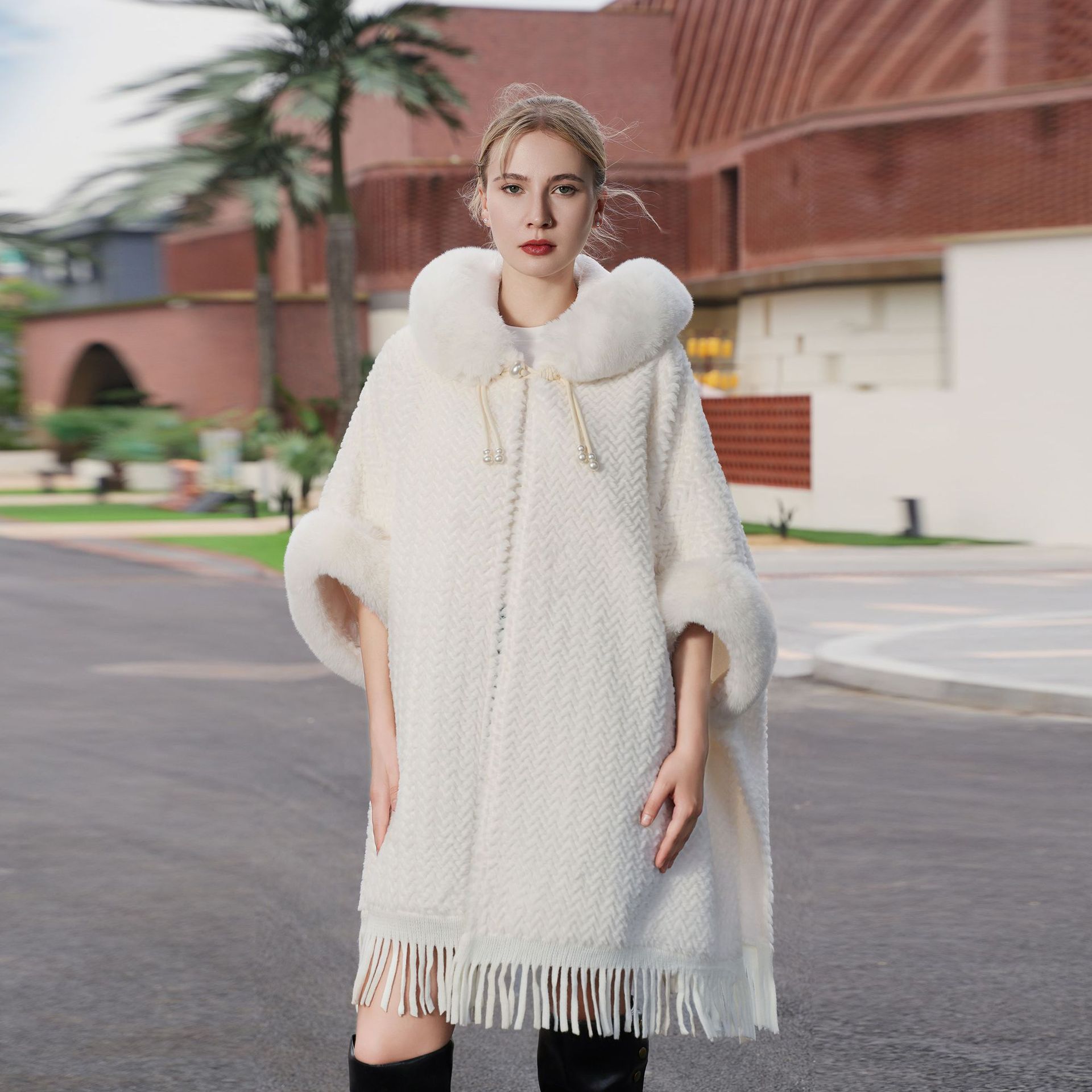 暖かい　防寒　肩掛け　ショール 　ドレスショール　ドレス肩掛け ファーニットコート