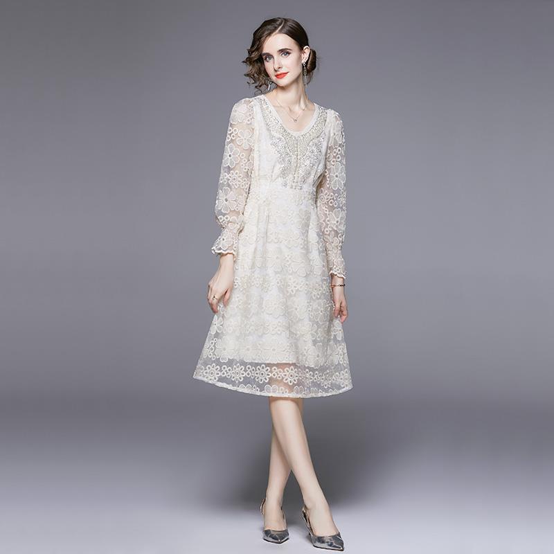 M～３L ★パーティー  結婚式 二次会 大人優雅 ベルト付き 可愛い花柄プリントドレスワンピース