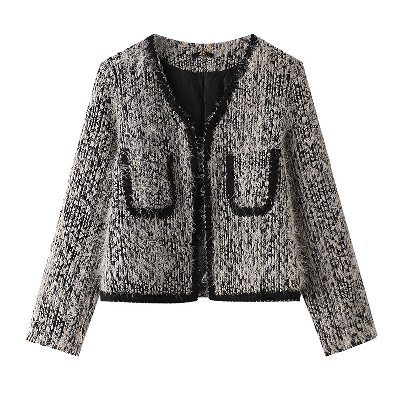 ★3L~7L★大きいサイズ★可愛いぽっちゃりさん上品感ラメ入り 中綿　ジャケットコート