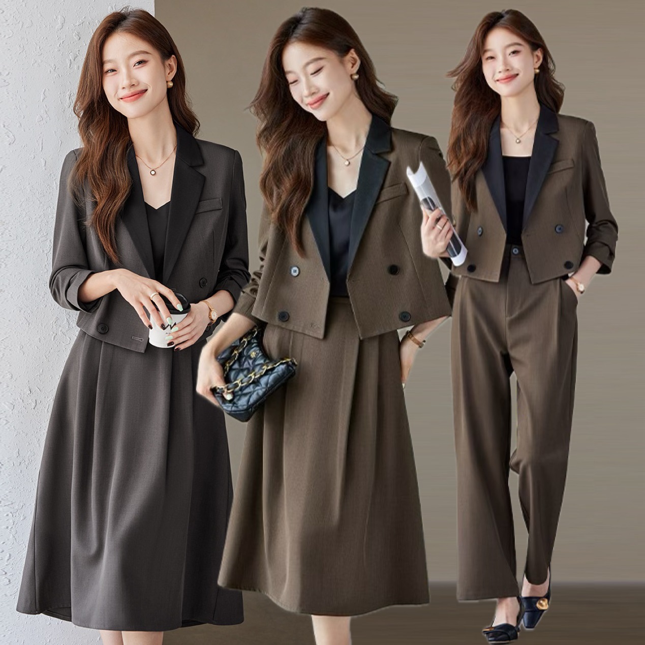 ★上質S～3L★ OL 通勤 オフェス着  オシャレデザイン  スーツセット ジャケットパンツ 2set