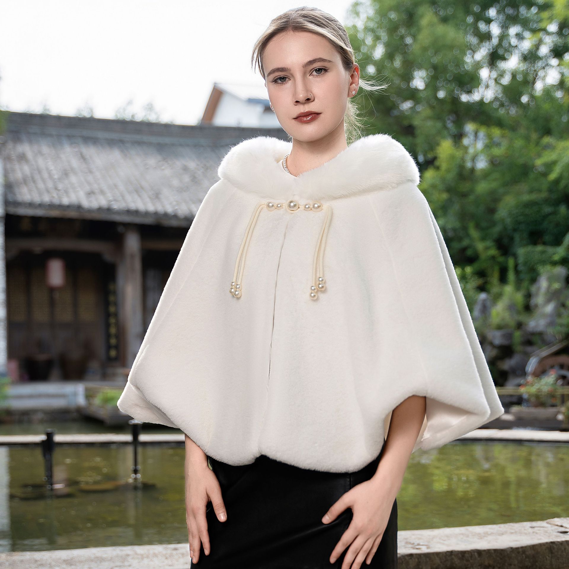 暖かい　防寒　肩掛け　ショール 　ドレスショール　ドレス肩掛け ファーニットコート