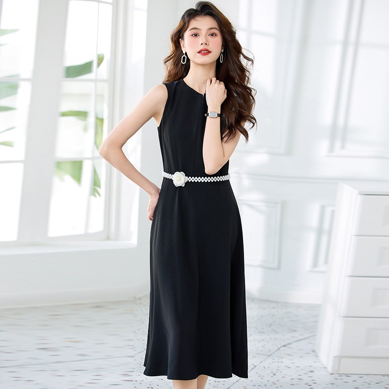 全3色★S～5L★ OL 通勤 オフェス パーティー   出かけ　ノースリーブ　ワンピース