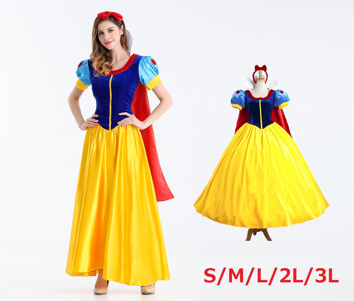 S～３L（5L相当）　大きいサイズハロウィン特集 　３set　白雪姫　精霊　 Cosplay  ハロウィン衣装