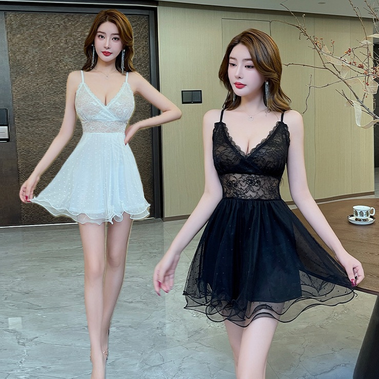 ★S～3L★キャバドレス キャバ嬢ドレス  花柄レース　どっと柄レース切り替えミニ丈ワンピース